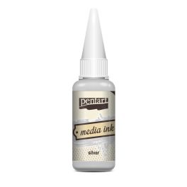 Média tinta - metál - ezüst - 20 ml